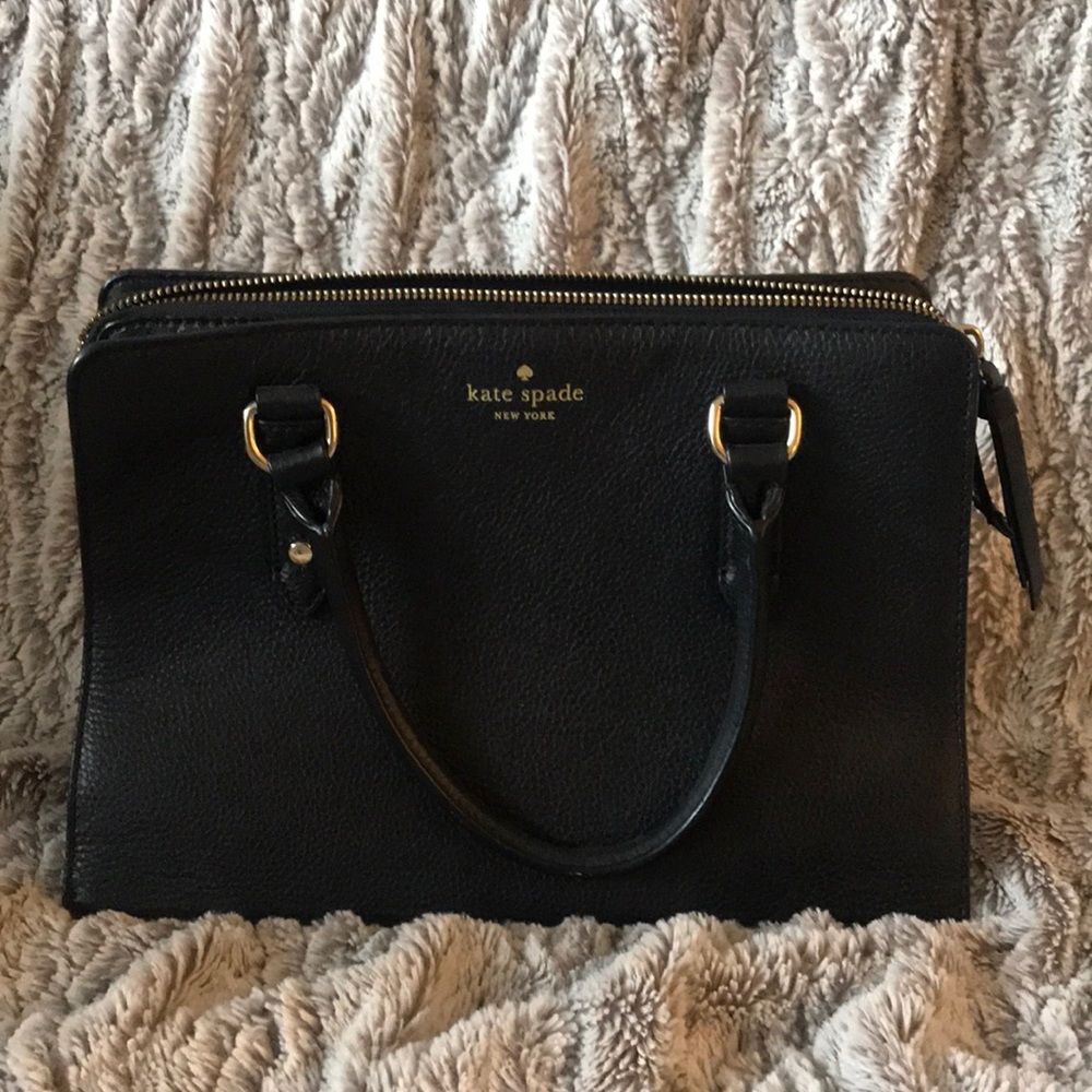 Mint condition kate spade black leather purse
